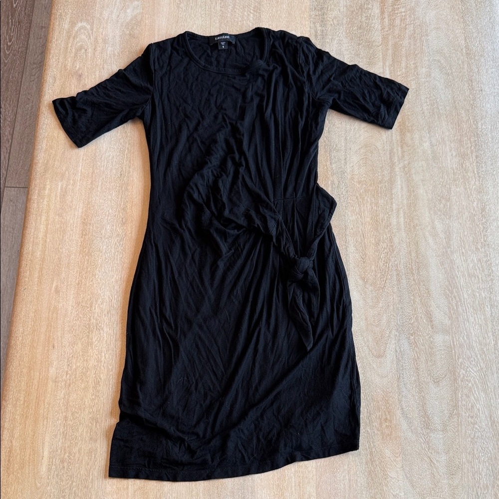 Karen Kane Black Knot-Detail Midi Dress